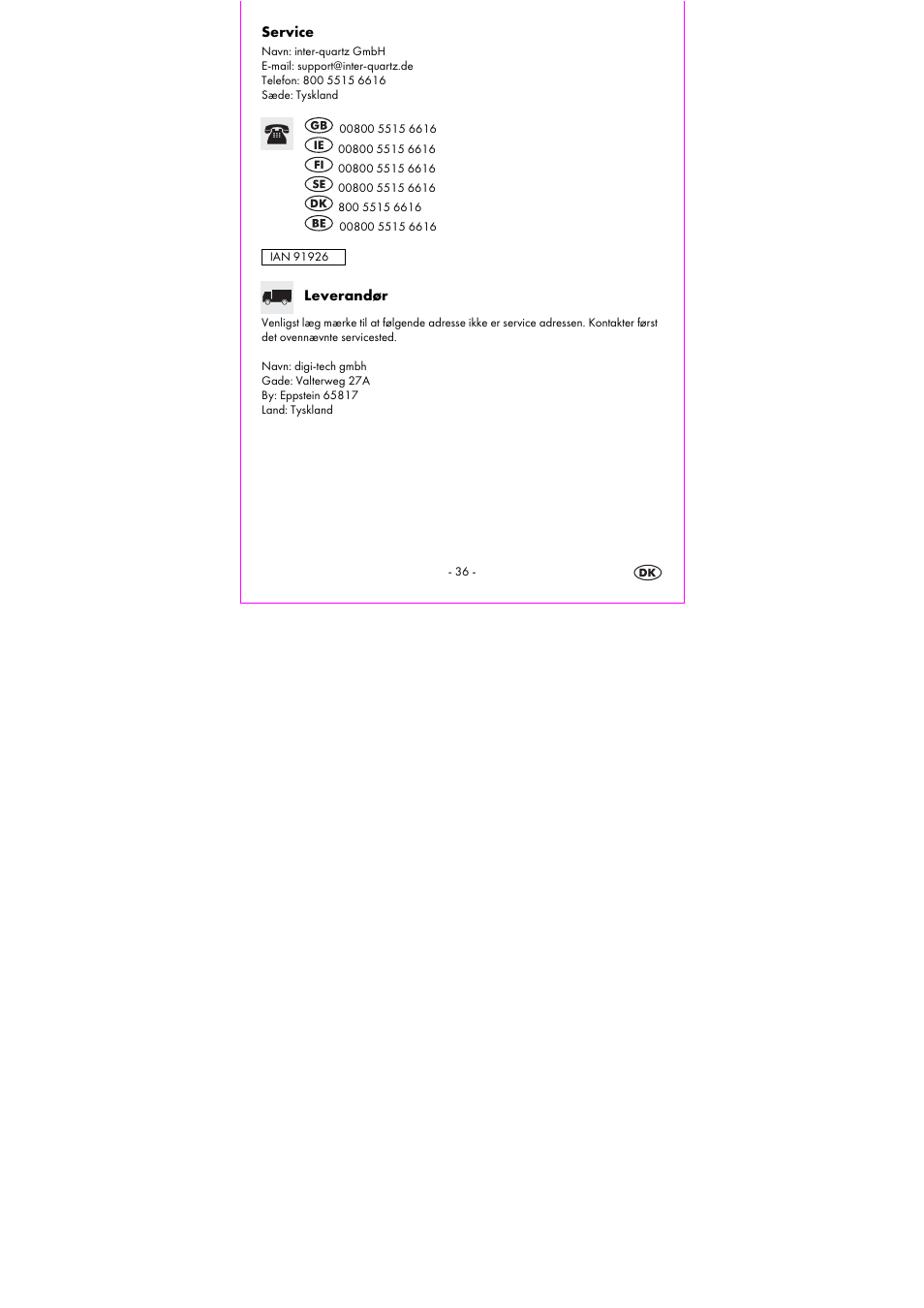 Auriol 2-LD3533-1 User Manual | Page 38 / 68