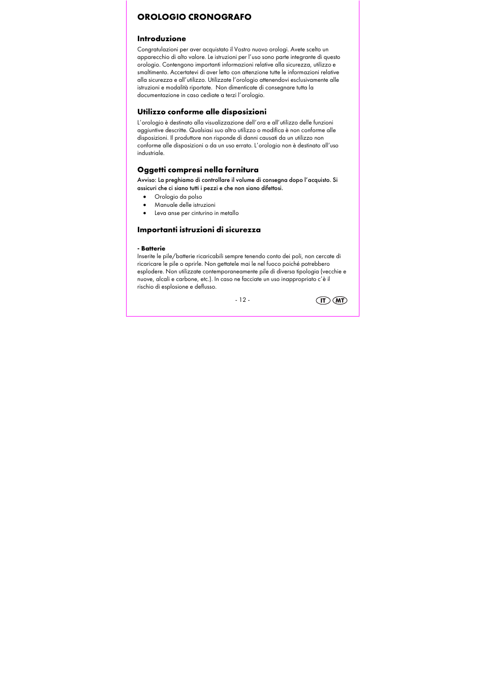 Orologio cronografo | Auriol 2-LD3533-1 User Manual | Page 14 / 50