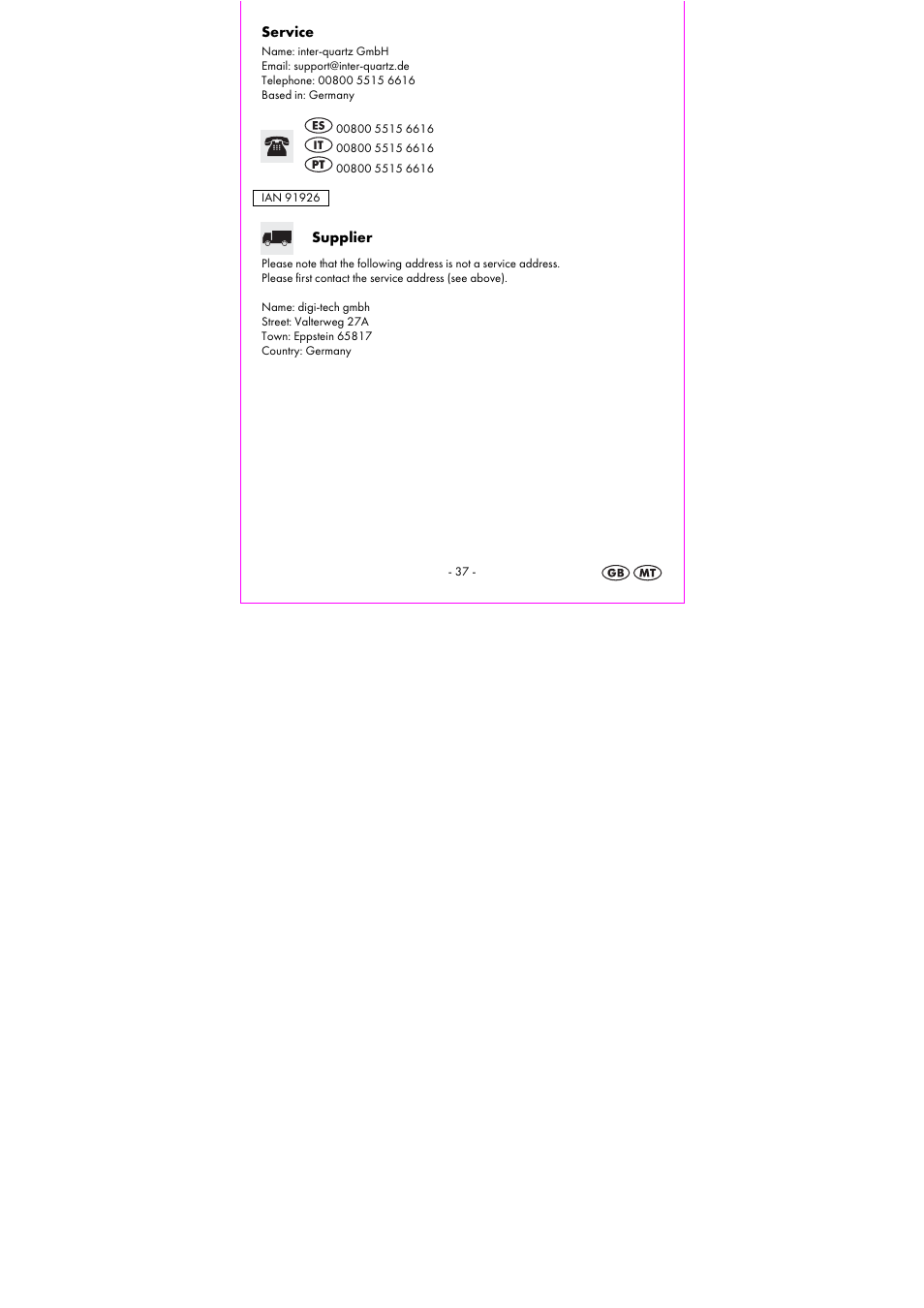 Auriol 2-LD3533-1 User Manual | Page 39 / 50