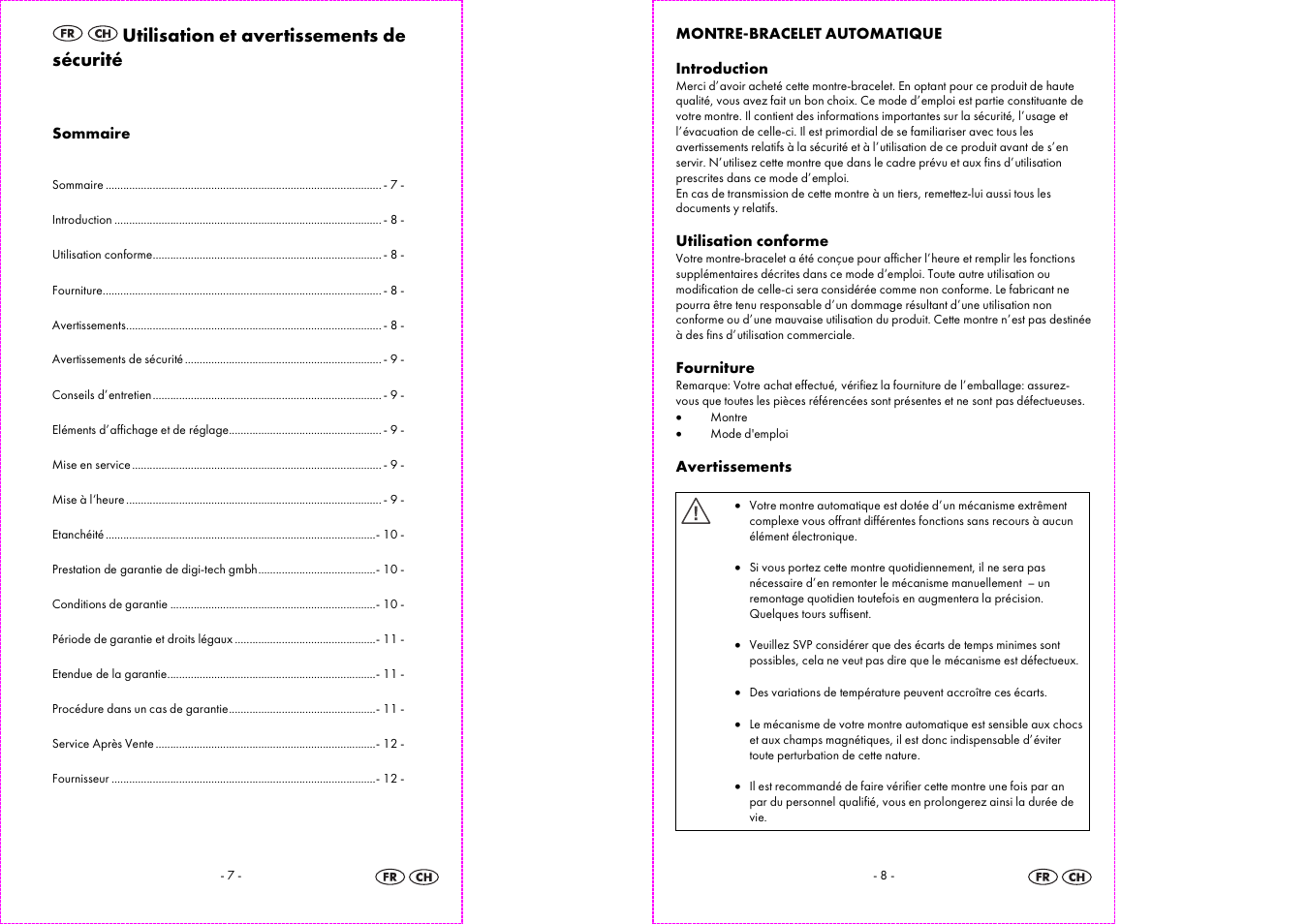 Utilisation et avertissements de sécurité | Auriol 2-LD3523-1 User Manual | Page 5 / 14