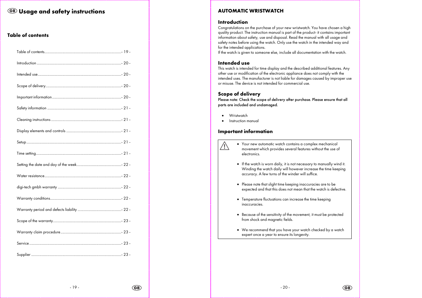 Usage and safety instructions | Auriol 2-LD3523-3 User Manual | Page 11 / 13