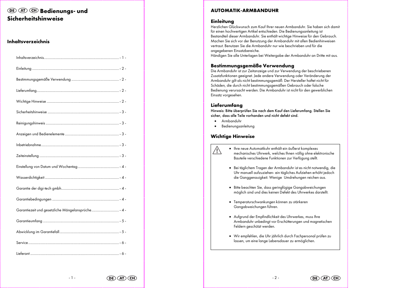 Bedienungs- und sicherheitshinweise | Auriol 2-LD3523-3 User Manual | Page 2 / 13
