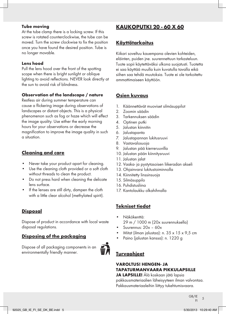 Auriol Z31261 User Manual | Page 5 / 15