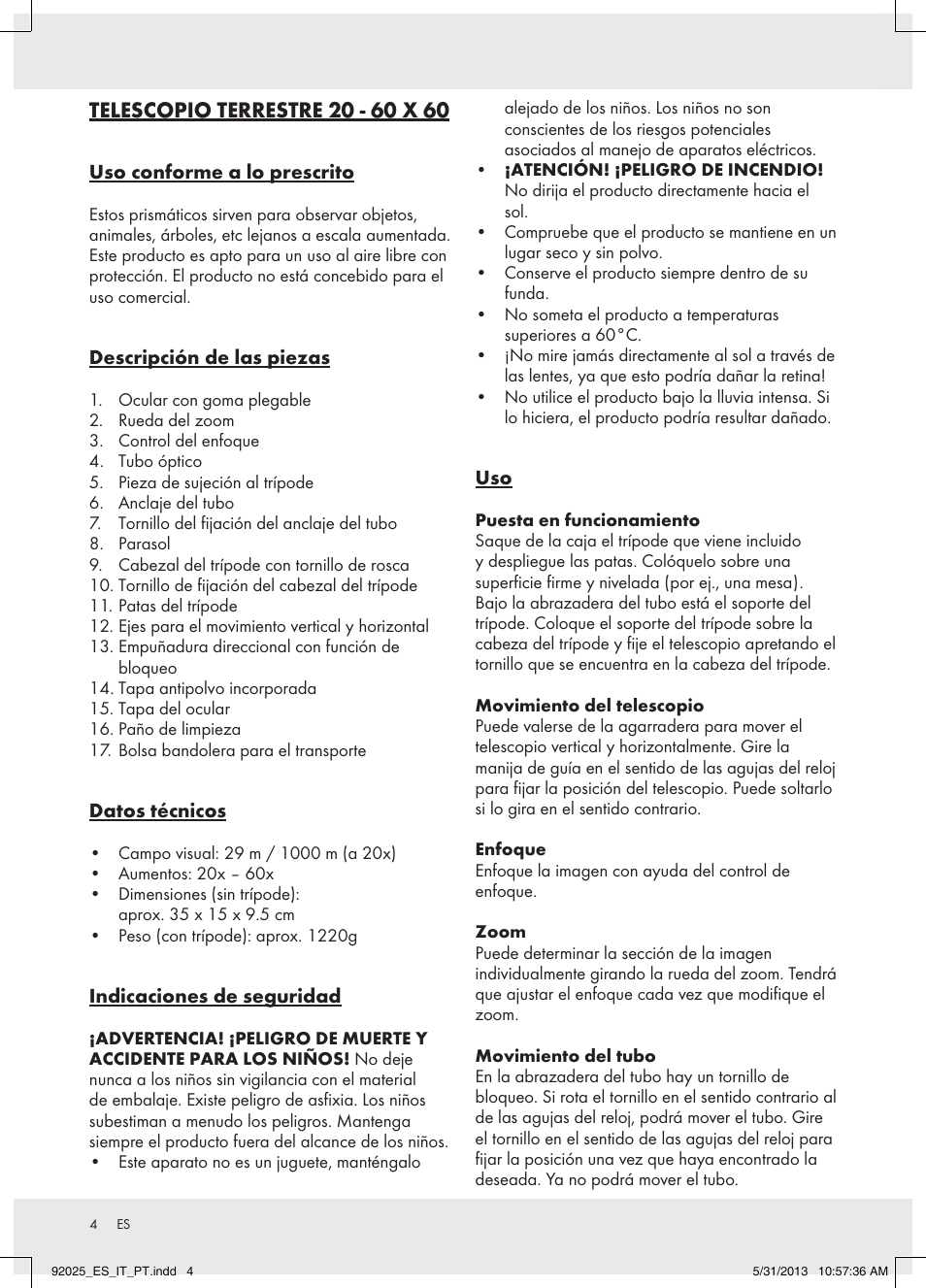 Auriol Z31261 User Manual | Page 4 / 12