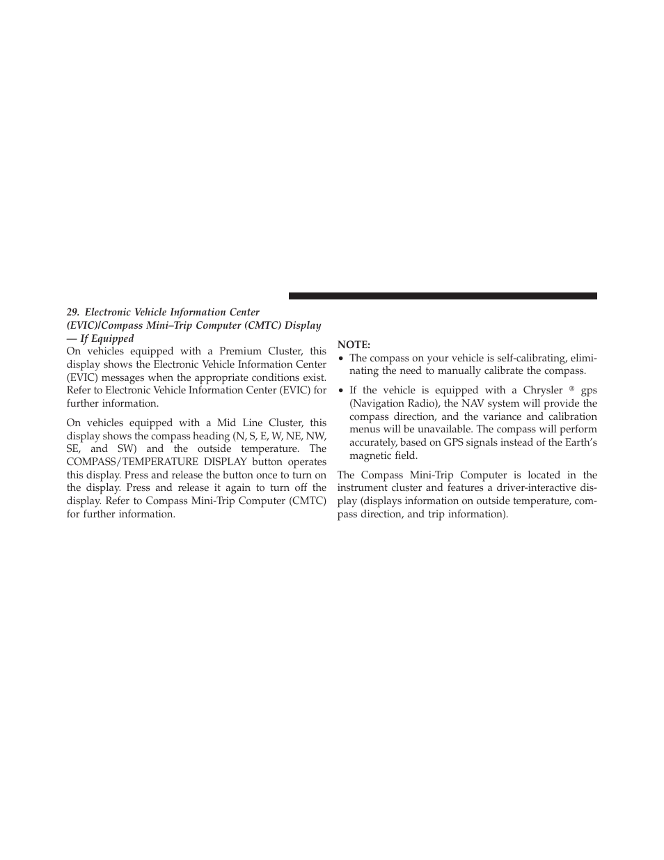 Compass mini-trip computer (cmtc) — if equipped, Compass mini-trip computer (cmtc), If equipped | Dodge JOURNEY 2010 User Manual | Page 197 / 512