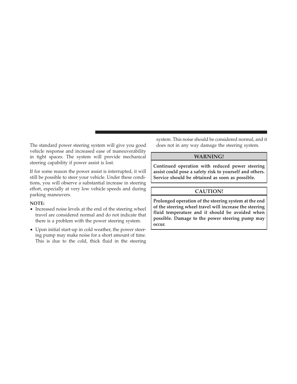 Power steering | Dodge JOURNEY 2010 User Manual | Page 311 / 512