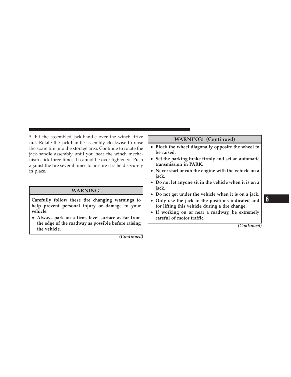 Jacking instructions | Dodge JOURNEY 2010 User Manual | Page 388 / 512