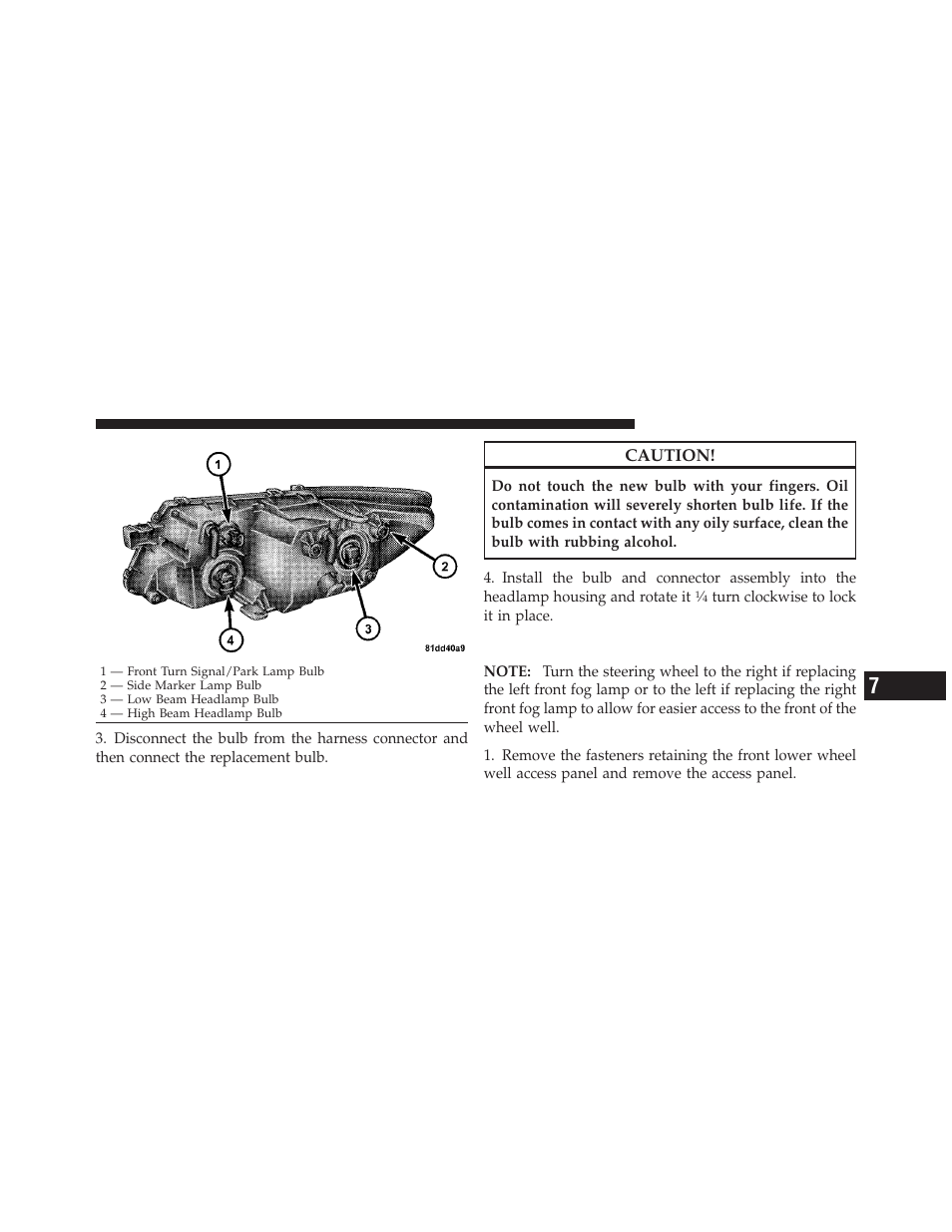 Front fog lamp | Dodge JOURNEY 2010 User Manual | Page 450 / 512