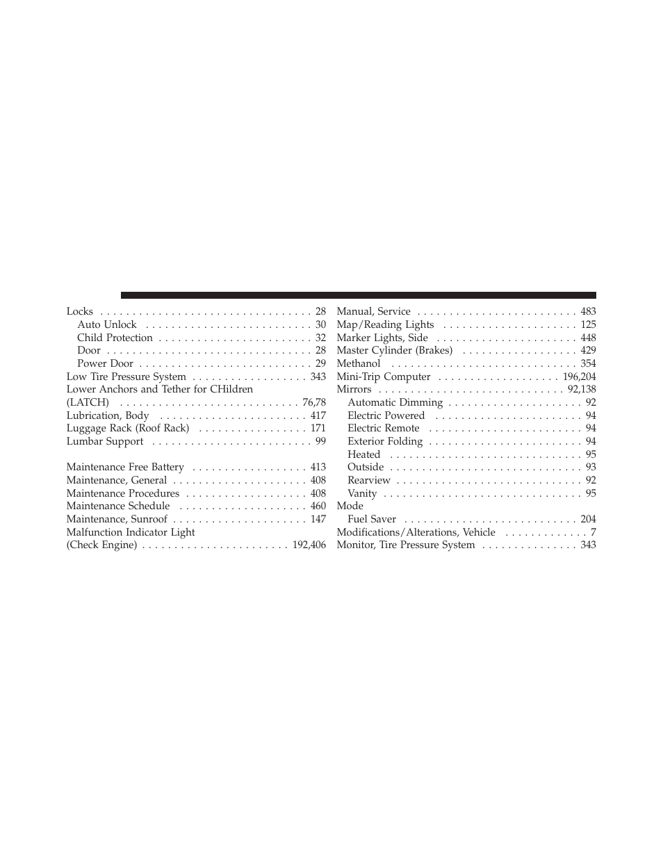 Dodge JOURNEY 2010 User Manual | Page 501 / 512