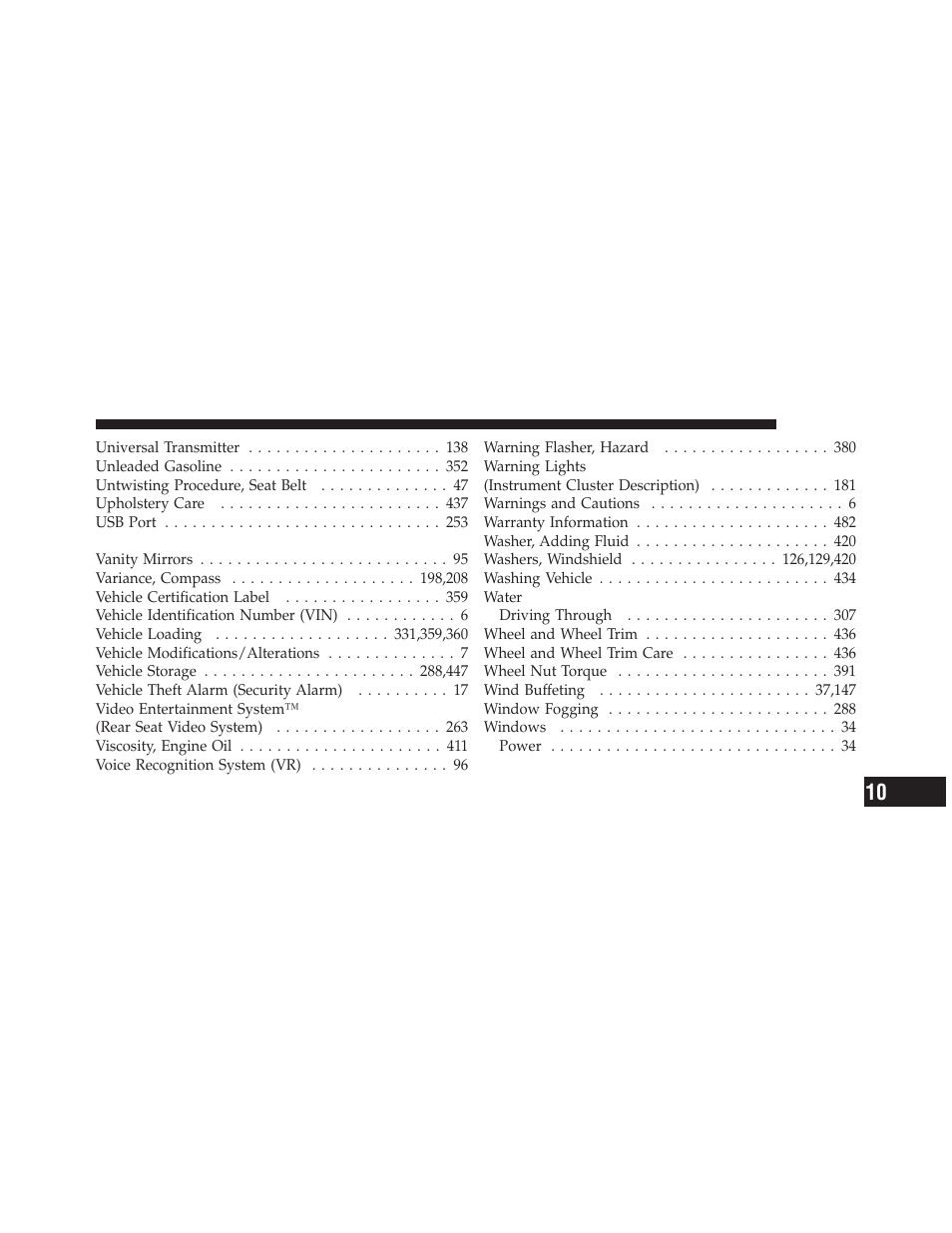 Dodge JOURNEY 2010 User Manual | Page 510 / 512