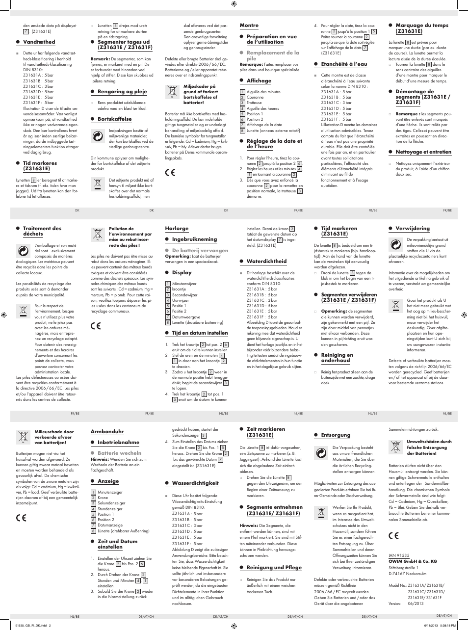 Auriol Z31631 User Manual | Page 2 / 2