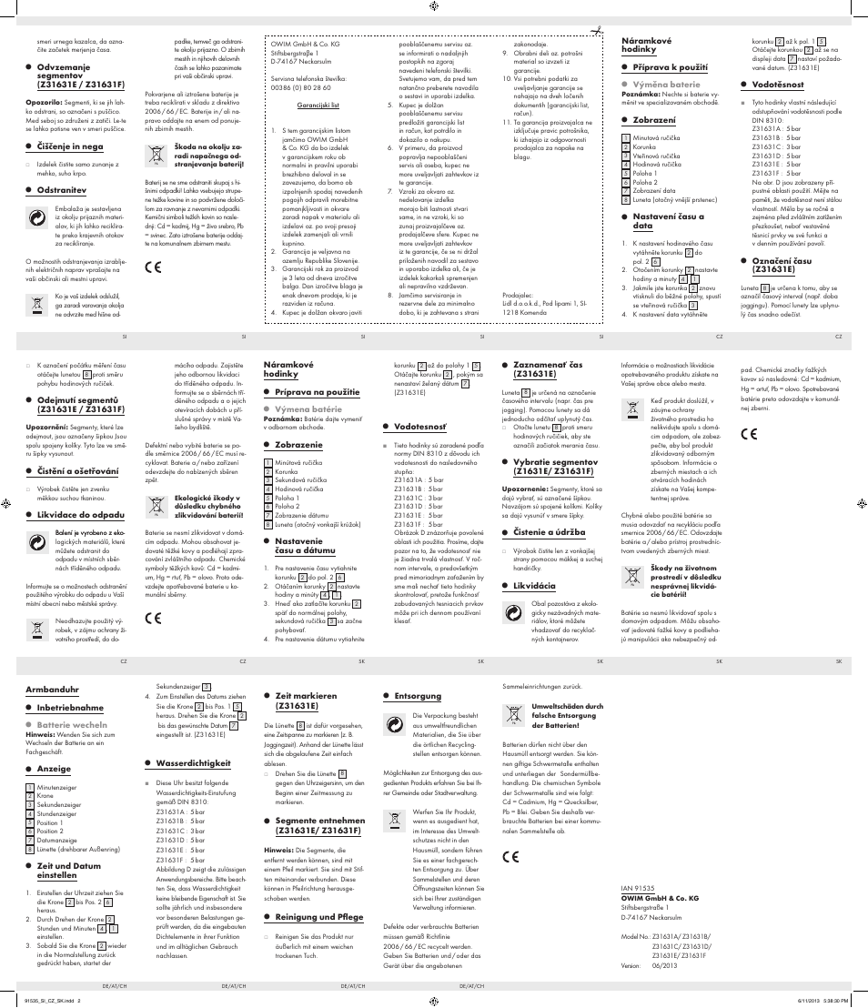 Auriol Z31631 User Manual | Page 2 / 2