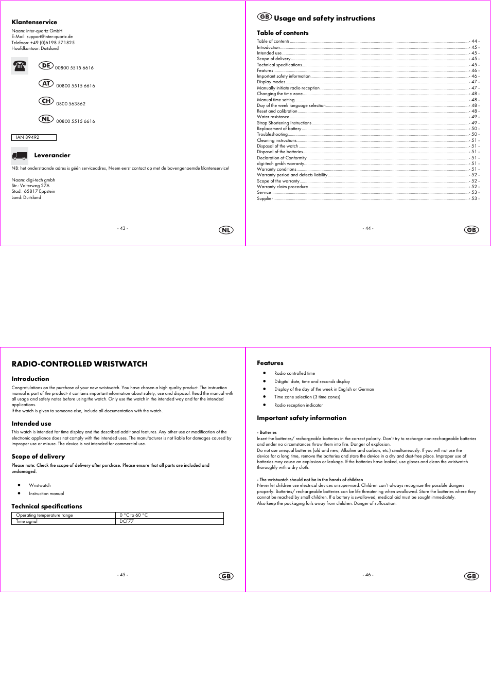Auriol 2-LD3493-2_3_4_5_6_7_8 User Manual | Page 12 / 15