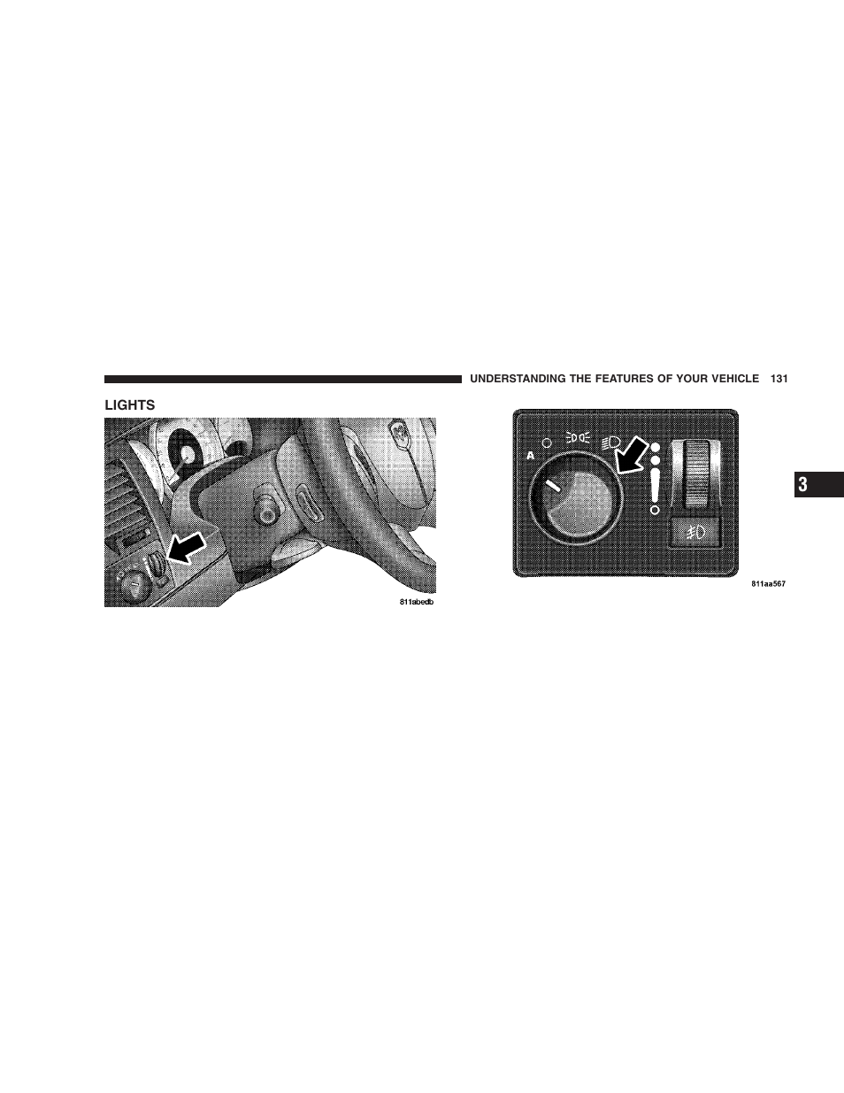 Lights | Dodge 2006 HB Durango User Manual | Page 131 / 440