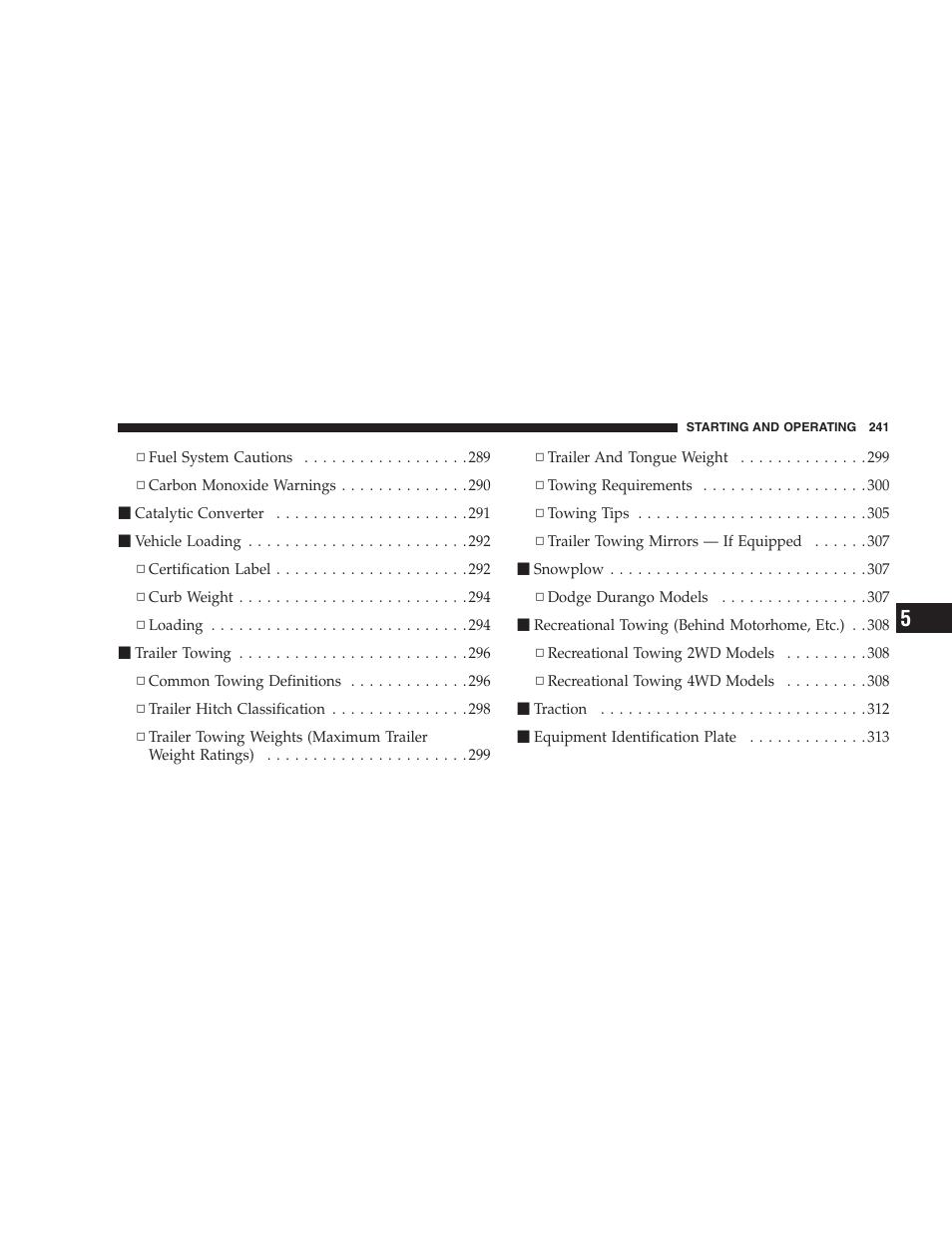 Dodge 2006 HB Durango User Manual | Page 241 / 440