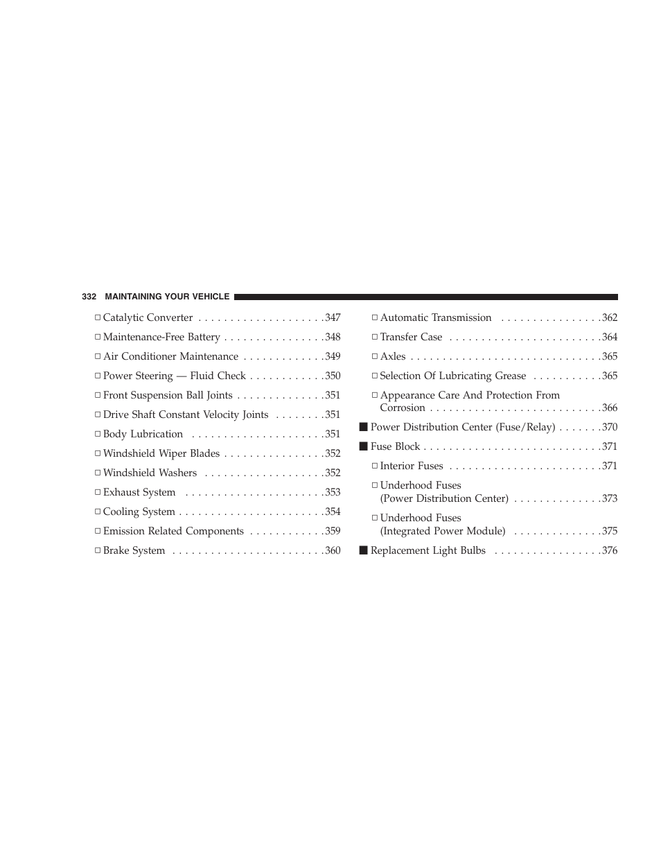 Dodge 2006 HB Durango User Manual | Page 332 / 440