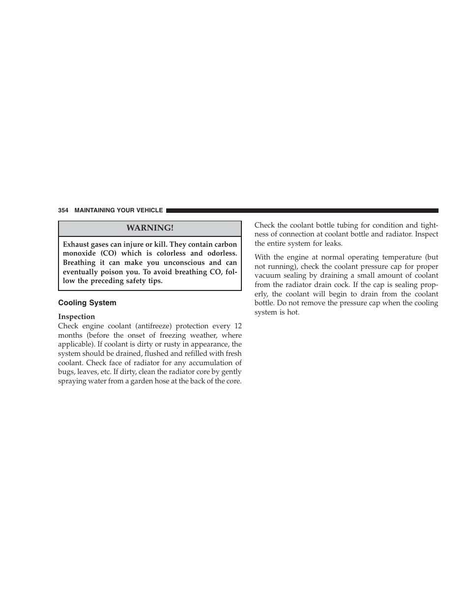 Cooling system | Dodge 2006 HB Durango User Manual | Page 354 / 440