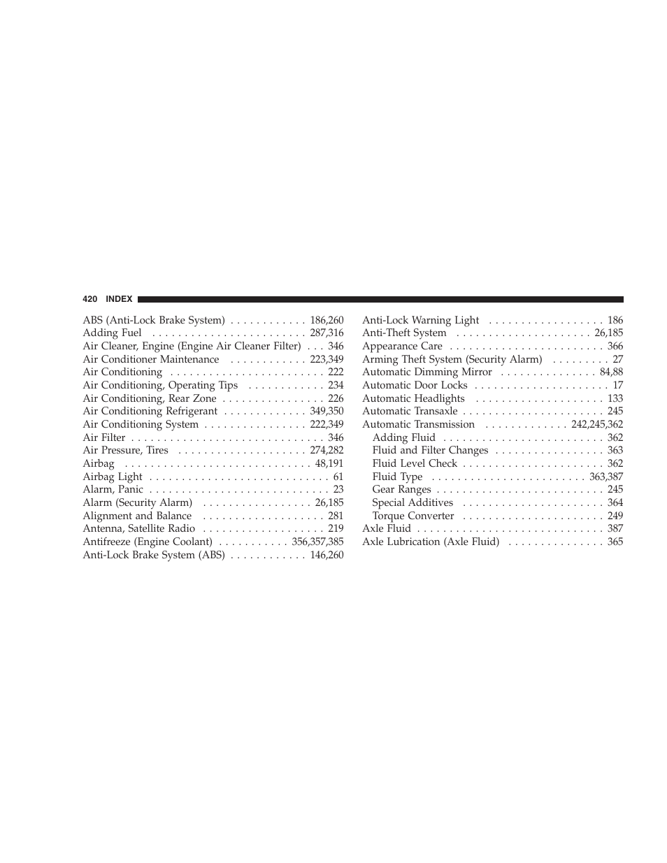 Dodge 2006 HB Durango User Manual | Page 420 / 440