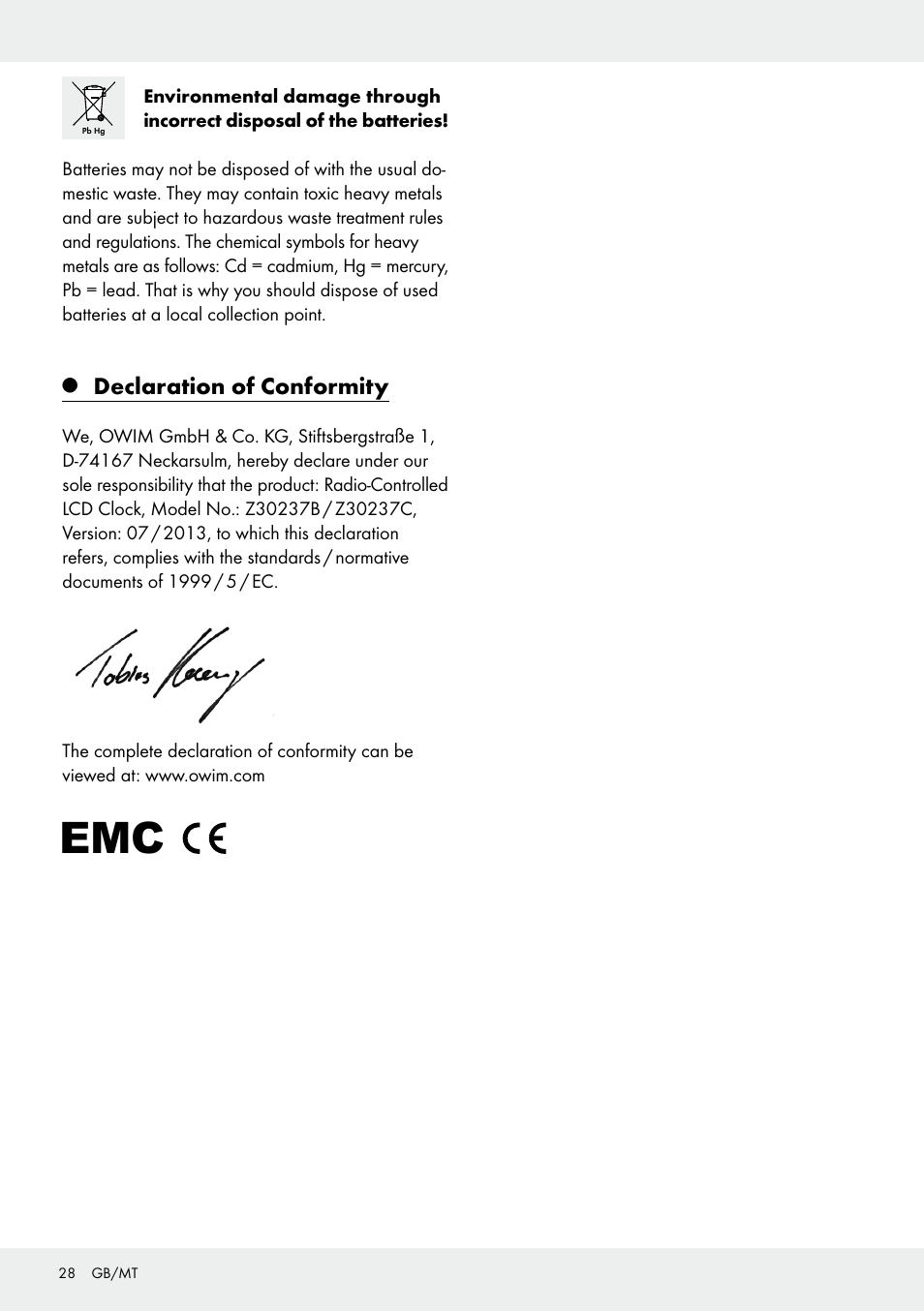 Auriol Z30237B_C User Manual | Page 28 / 35