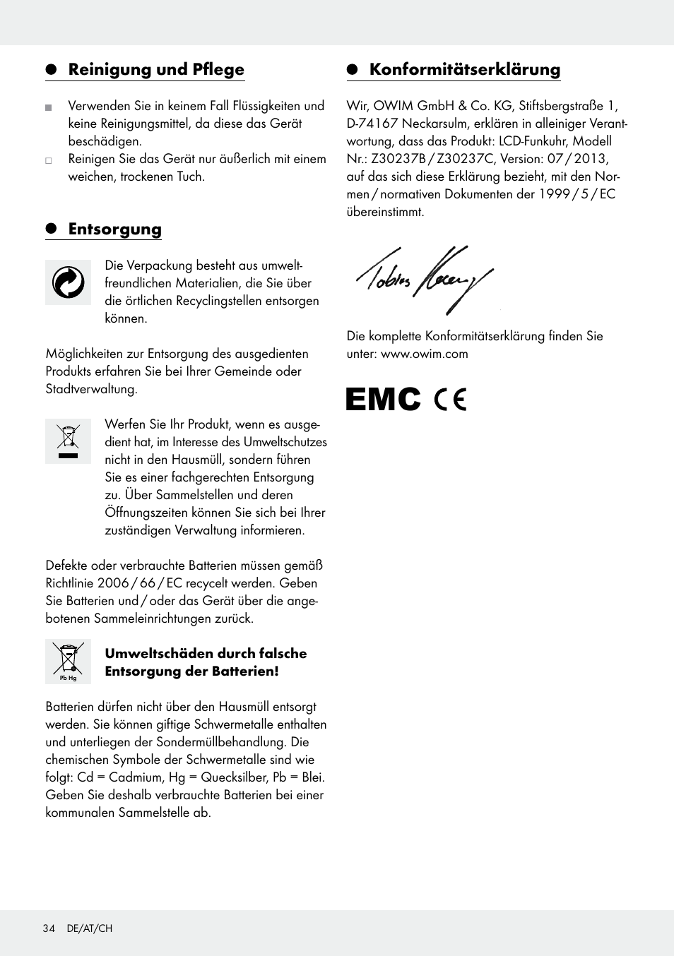 Auriol Z30237B_C User Manual | Page 34 / 35