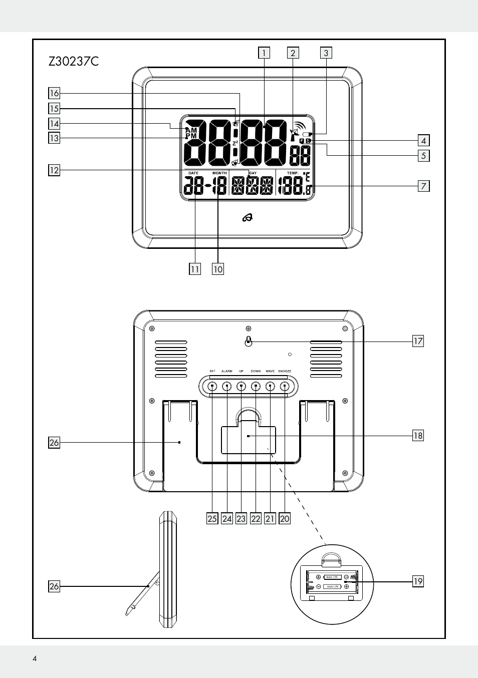 Auriol Z30237B_C User Manual | Page 4 / 35