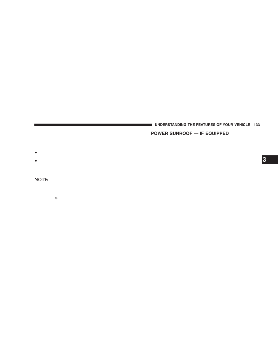 Power sunroof — if equipped | Dodge 2006 DR Ram SRT-10 User Manual | Page 133 / 384
