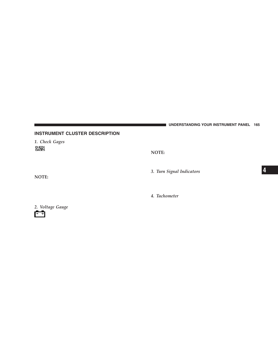 Instrument cluster description | Dodge 2006 DR Ram SRT-10 User Manual | Page 165 / 384