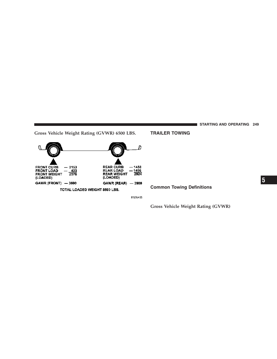 Trailer towing, Common towing definitions | Dodge 2006 DR Ram SRT-10 User Manual | Page 249 / 384