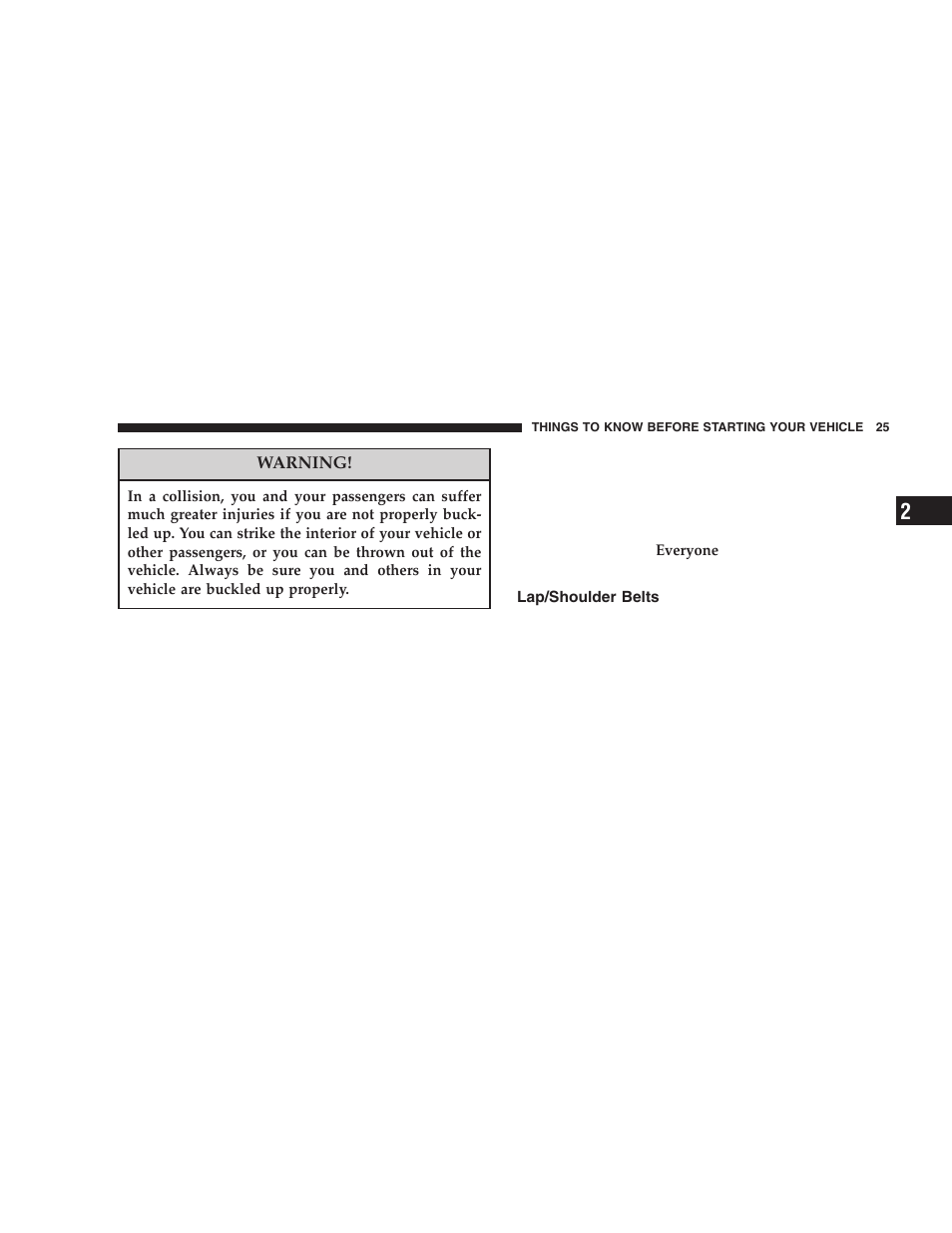 Lap/shoulder belts | Dodge 2006 DR Ram SRT-10 User Manual | Page 25 / 384