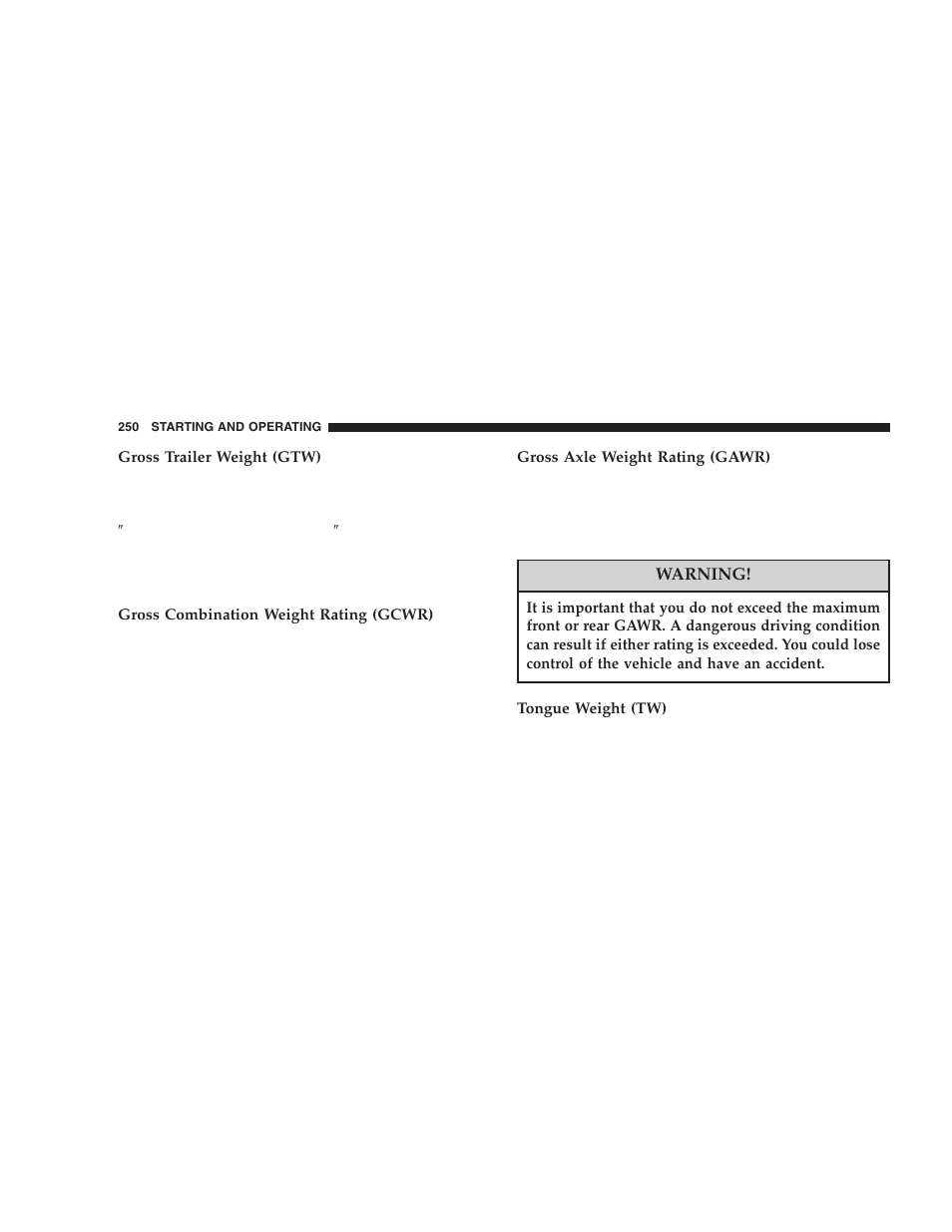 Dodge 2006 DR Ram SRT-10 User Manual | Page 250 / 384
