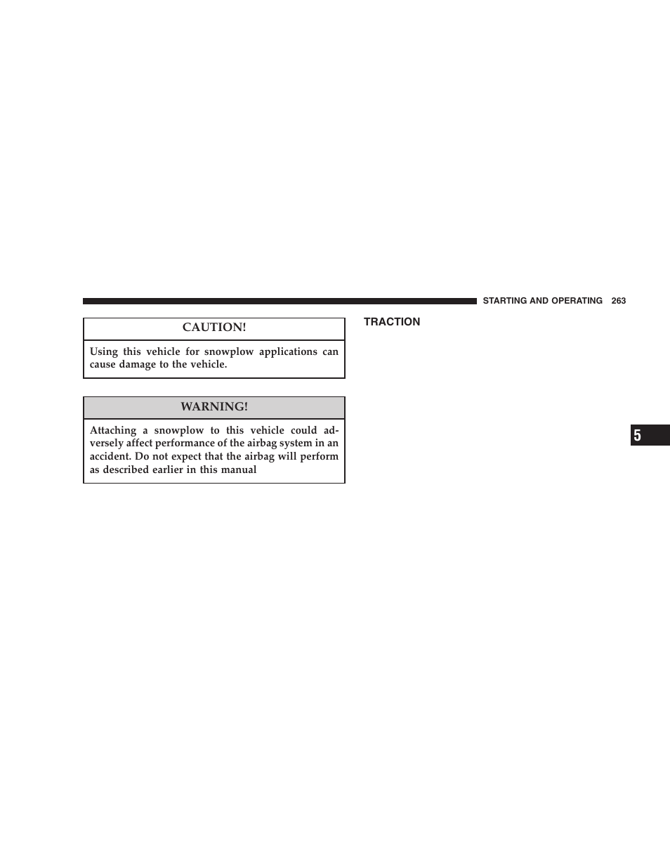 Traction | Dodge 2006 DR Ram SRT-10 User Manual | Page 263 / 384