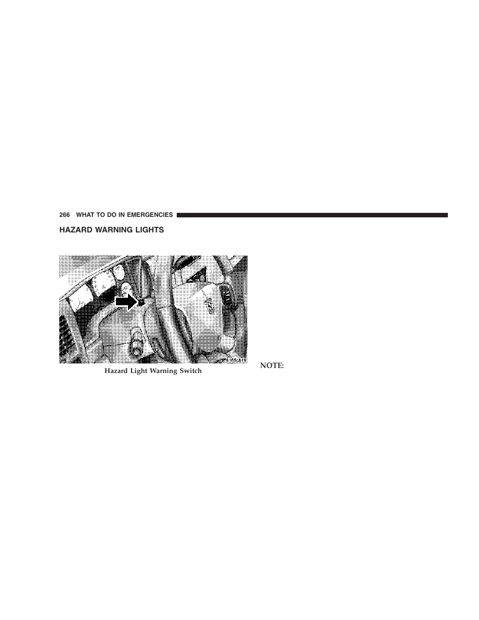 Hazard warning lights | Dodge 2006 DR Ram SRT-10 User Manual | Page 266 / 384