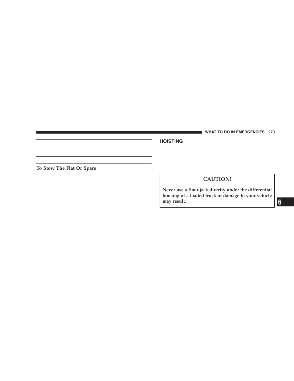 Hoisting | Dodge 2006 DR Ram SRT-10 User Manual | Page 279 / 384