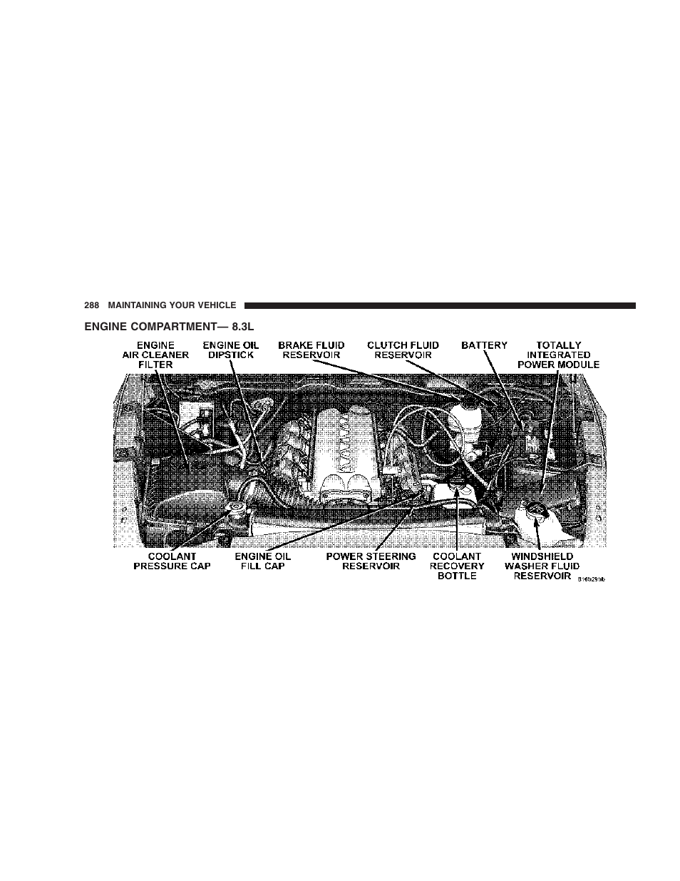 Engine compartment— 8.3l | Dodge 2006 DR Ram SRT-10 User Manual | Page 288 / 384