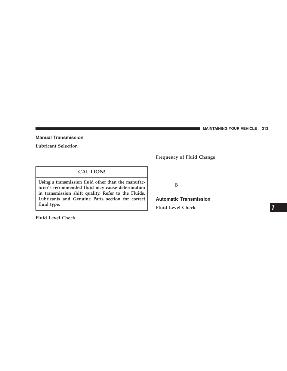 Manual transmission, Automatic transmission | Dodge 2006 DR Ram SRT-10 User Manual | Page 313 / 384