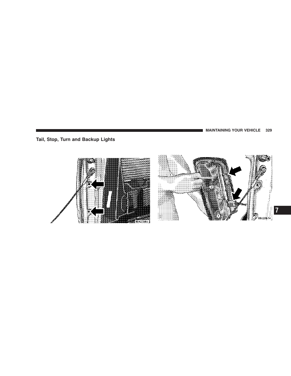 Tail, stop, turn and backup lights | Dodge 2006 DR Ram SRT-10 User Manual | Page 329 / 384