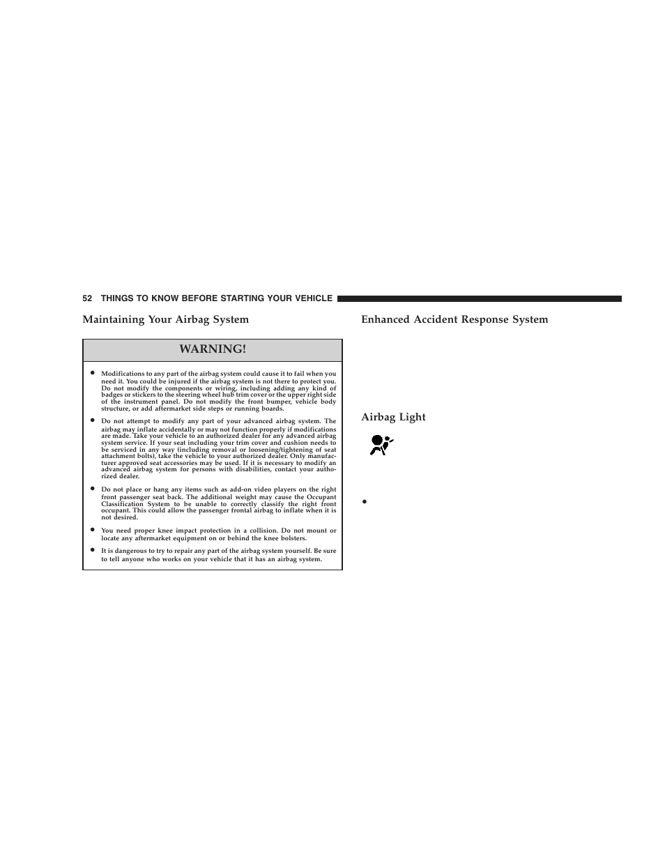 Warning | Dodge 2006 DR Ram SRT-10 User Manual | Page 52 / 384