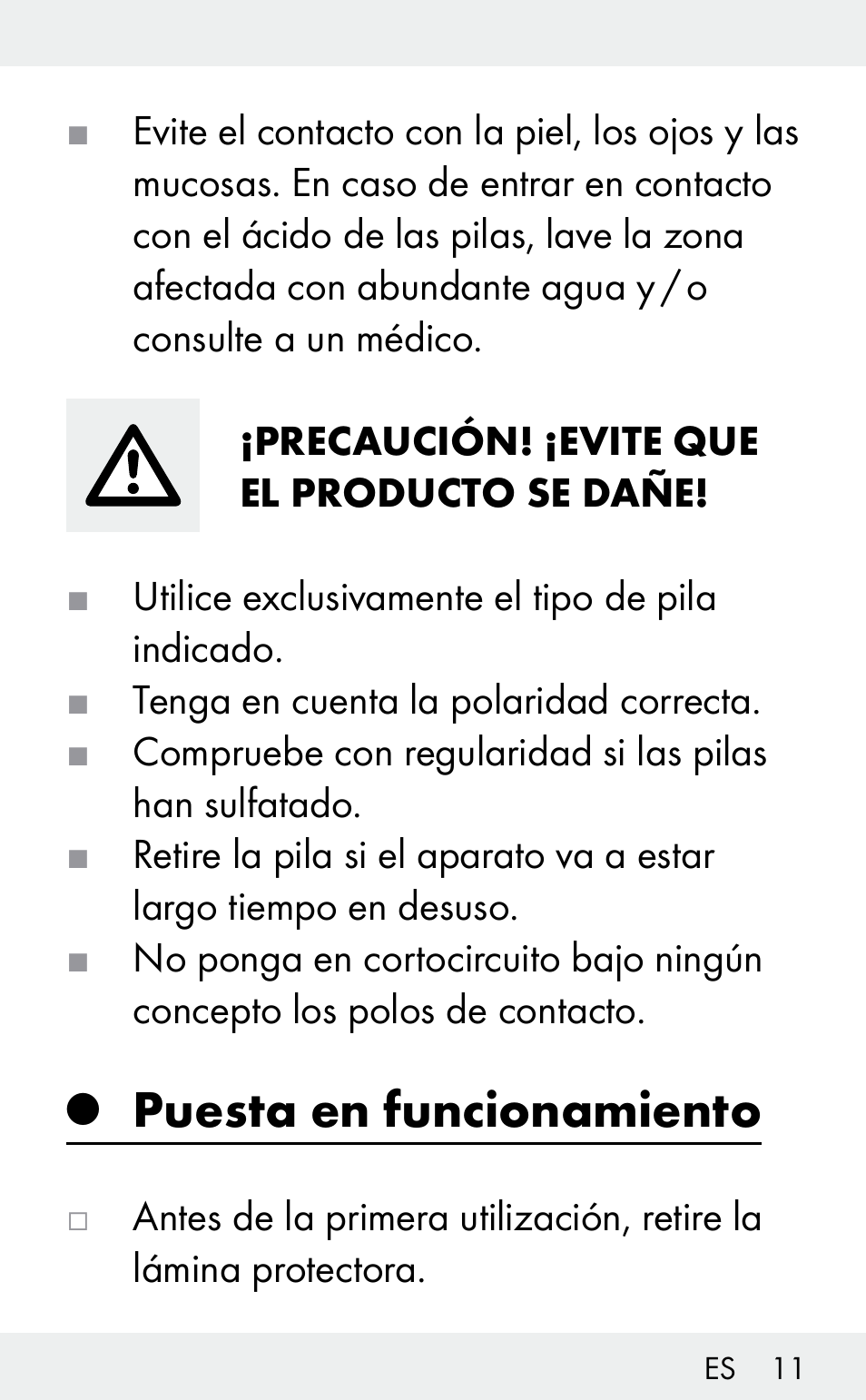Puesta en funcionamiento | Auriol Z31482A_B User Manual | Page 11 / 72
