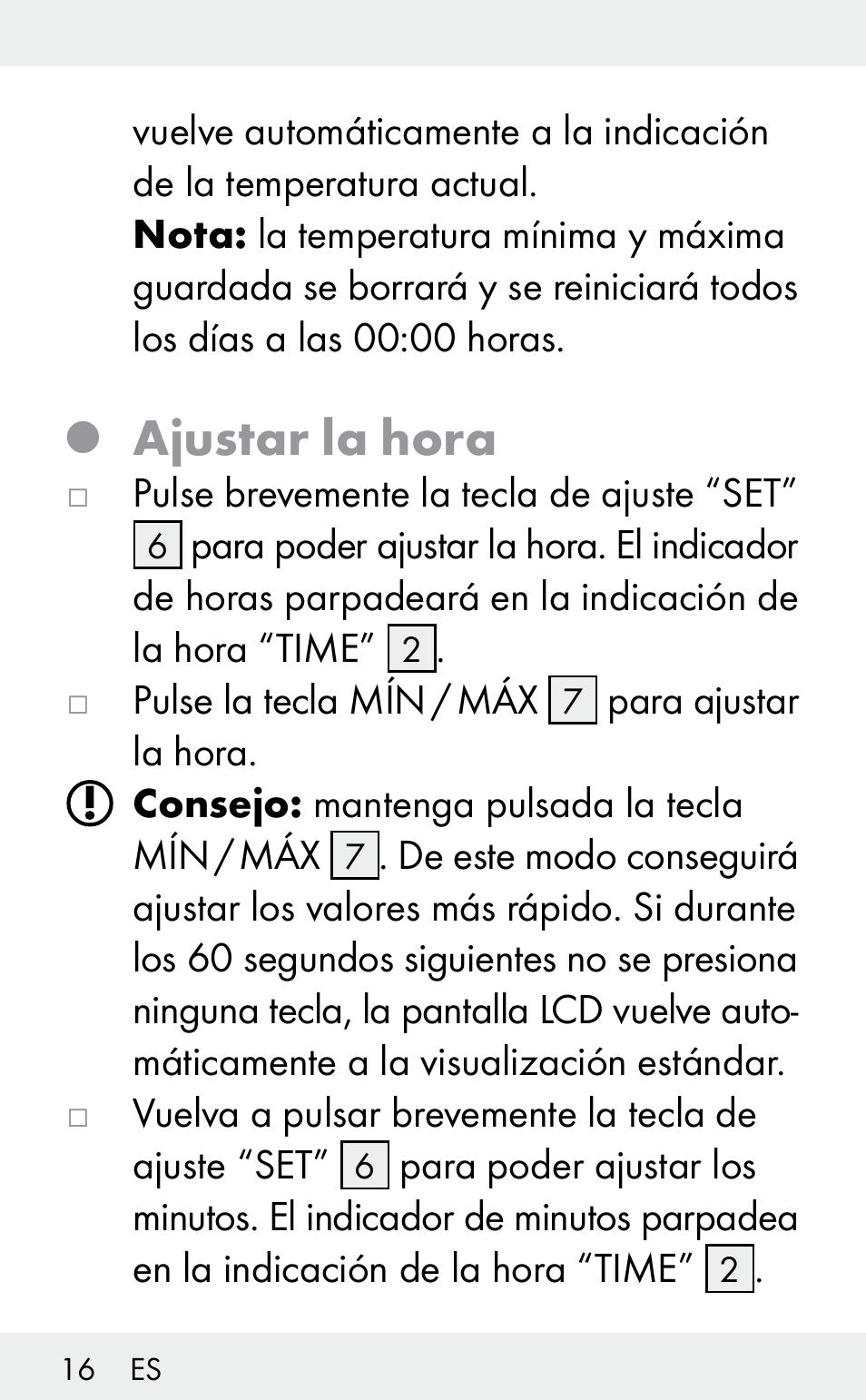Ajustar la hora | Auriol Z31482A_B User Manual | Page 16 / 72