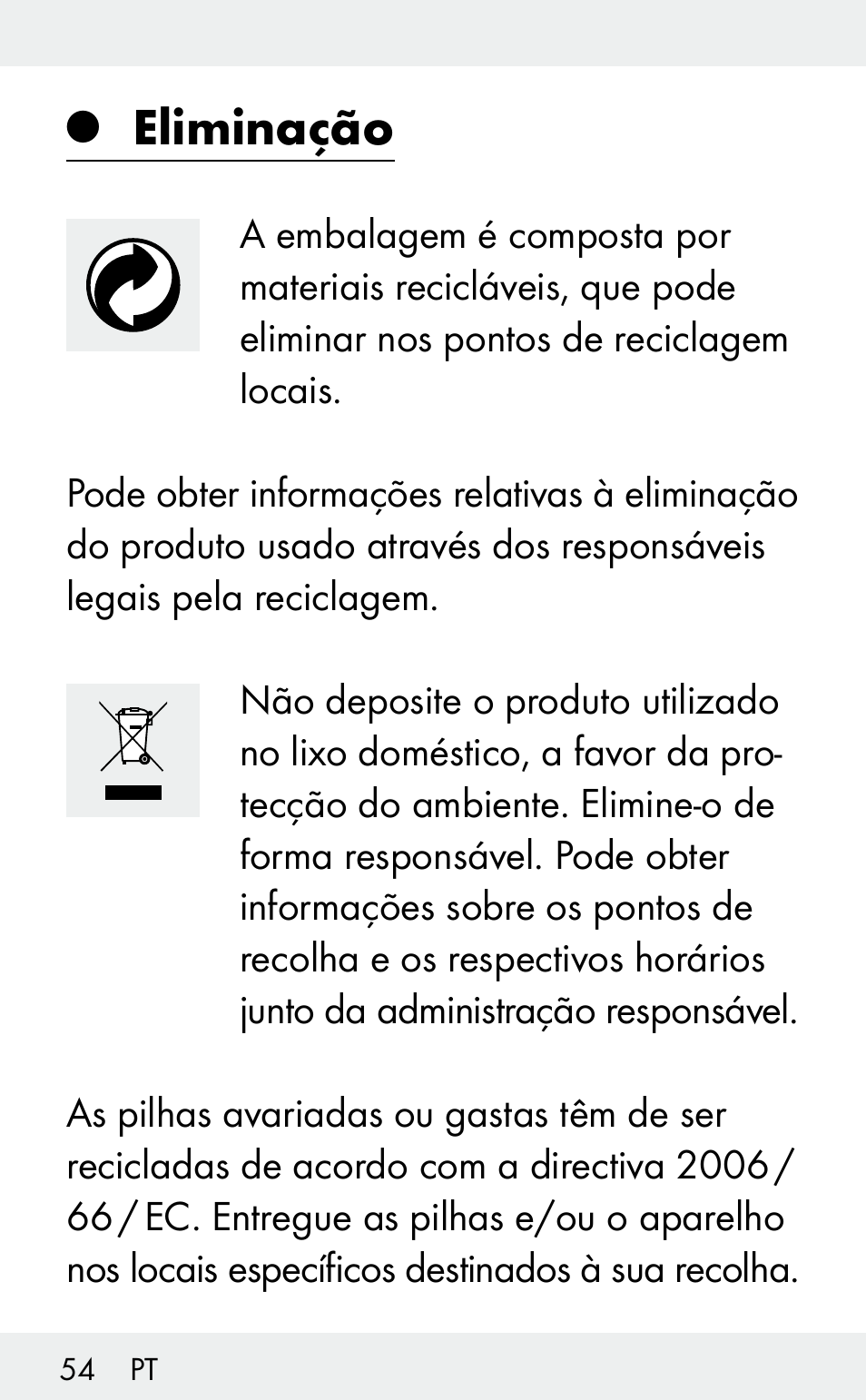 Eliminação | Auriol Z31482A_B User Manual | Page 54 / 72