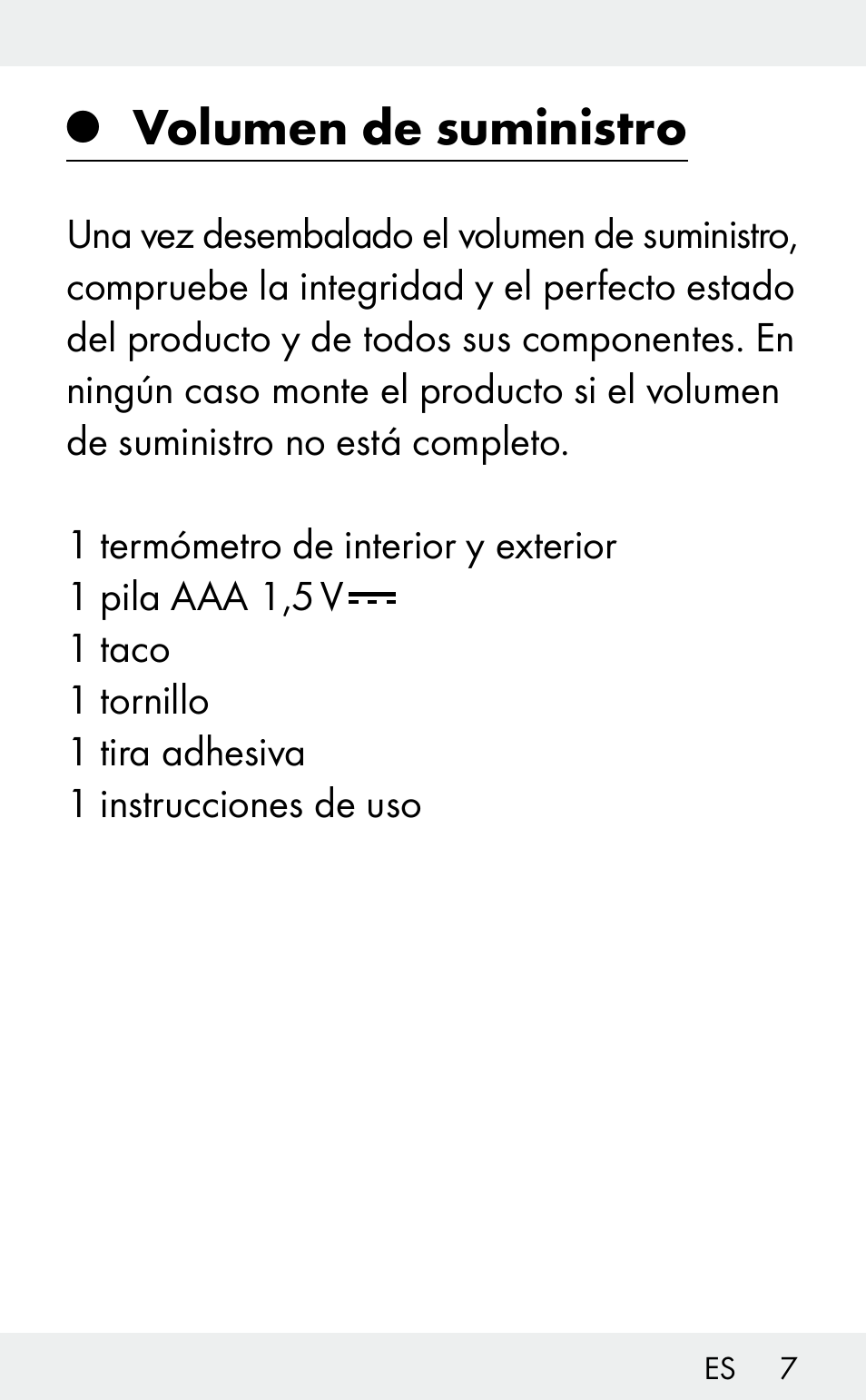 Volumen de suministro | Auriol Z31482A_B User Manual | Page 7 / 72