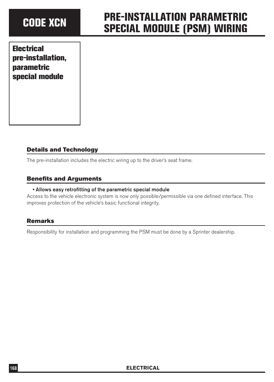 Code xcn | Dodge Sprinter 3500 User Manual | Page 170 / 202