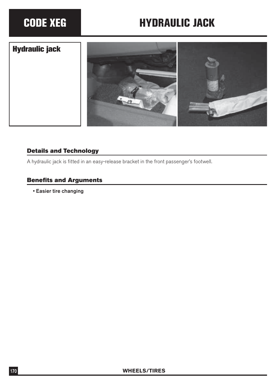 Code xeg, Hydraulic jack | Dodge Sprinter 3500 User Manual | Page 172 / 202