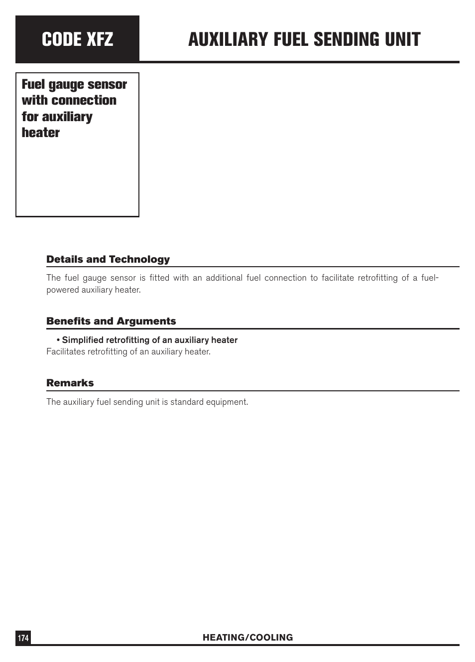 Code xfz, Auxiliary fuel sending unit | Dodge Sprinter 3500 User Manual | Page 176 / 202