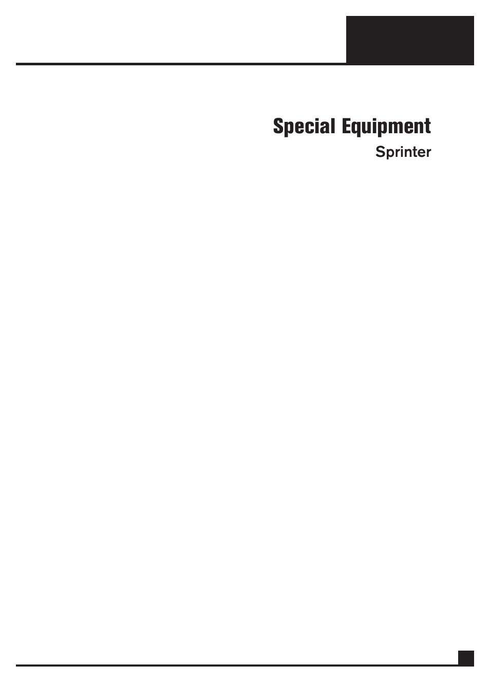 Special equipment | Dodge Sprinter 3500 User Manual | Page 2 / 202