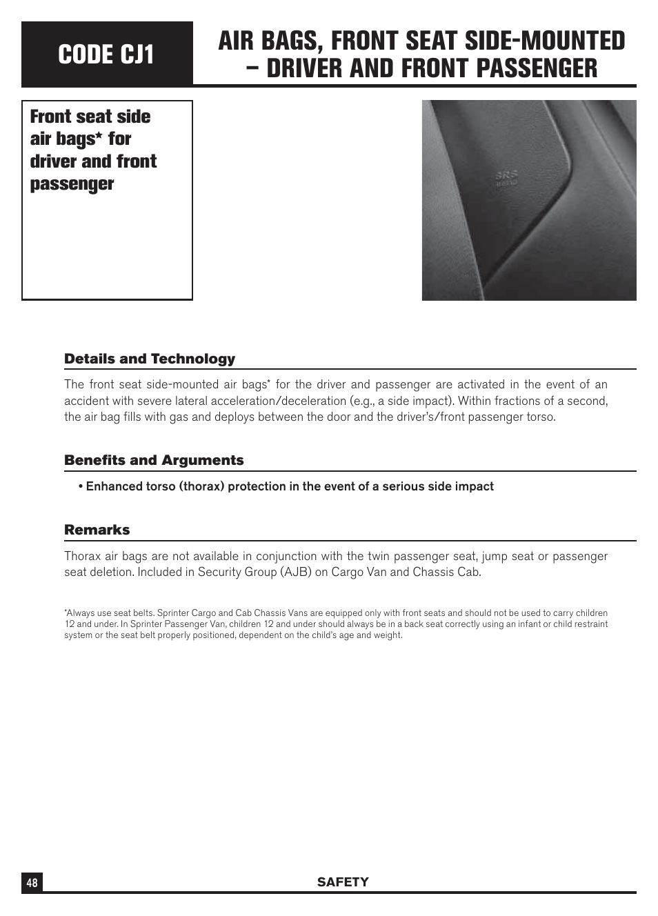 Code cj1 | Dodge Sprinter 3500 User Manual | Page 50 / 202