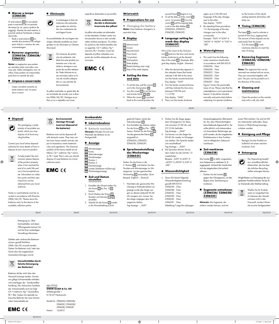 Auriol Z30653 User Manual | Page 2 / 2