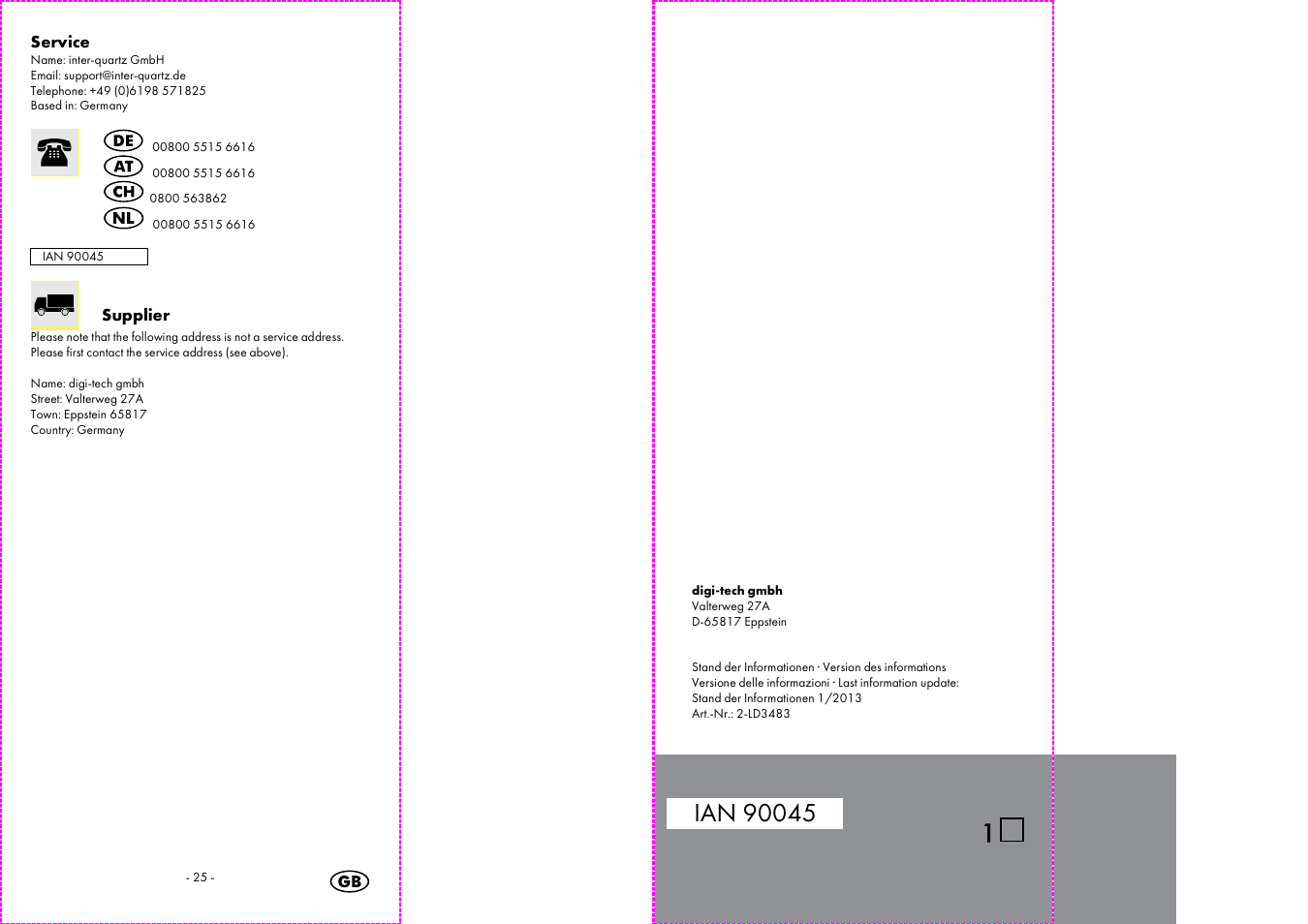 Auriol 2-LD3483 User Manual | Page 14 / 14