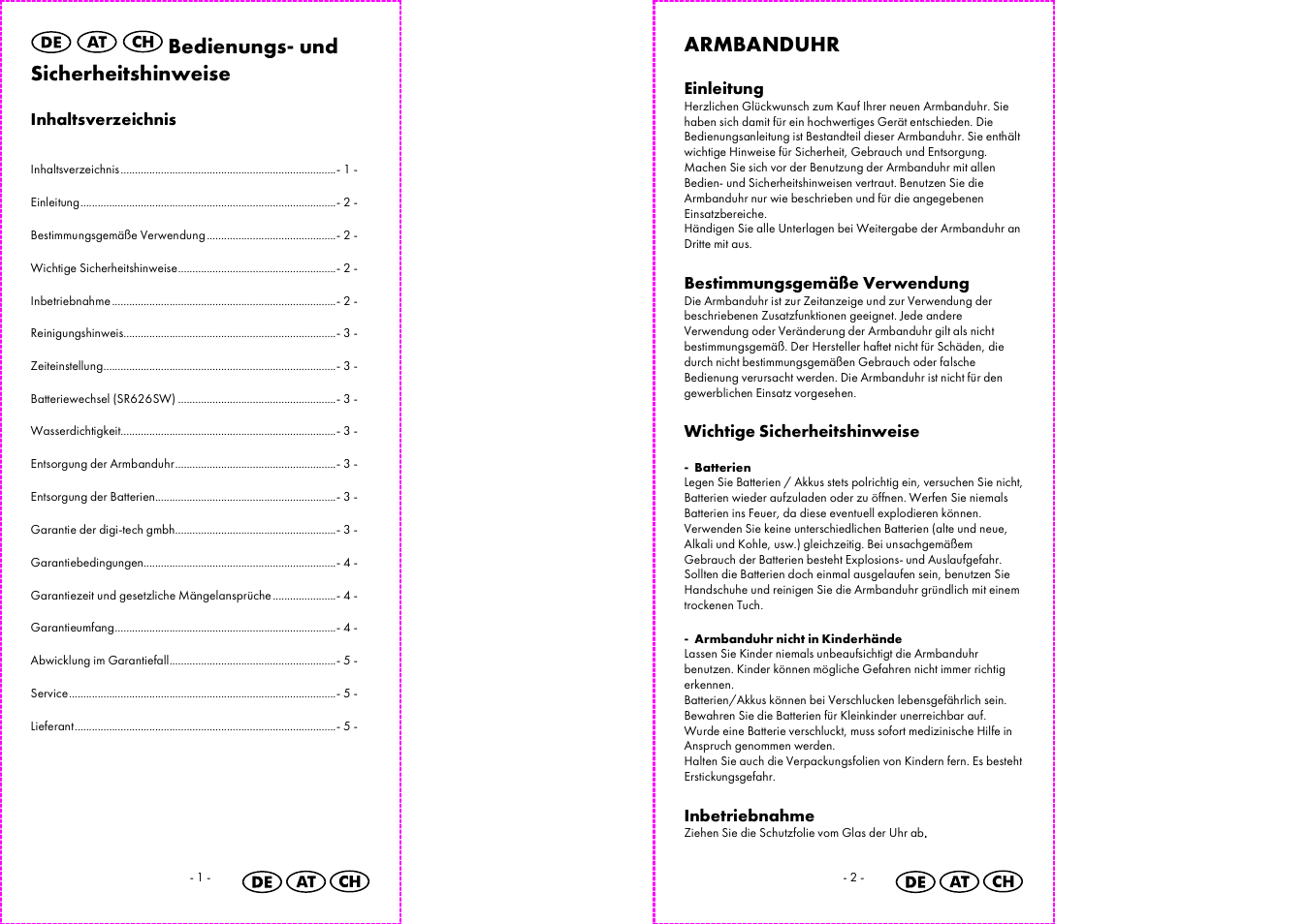 Auriol 2-LD3483 User Manual | Page 2 / 14