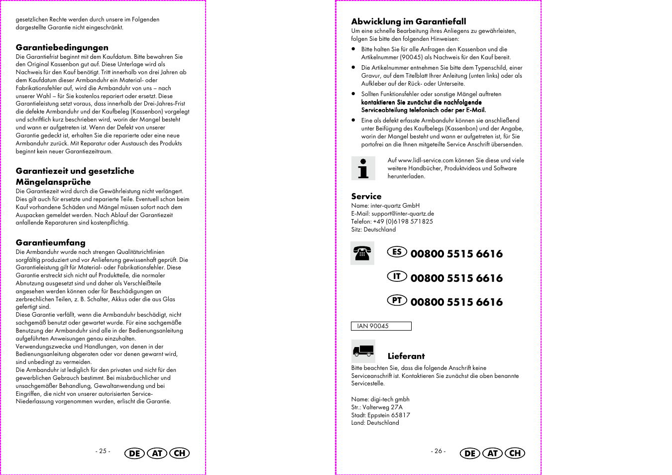 Auriol 2-LD3483 User Manual | Page 14 / 15